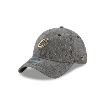 Cleveland Cavaliers Gorra | New Era NBA Tweed Badge 9twenty Adjustable Cap Mexico - Grises